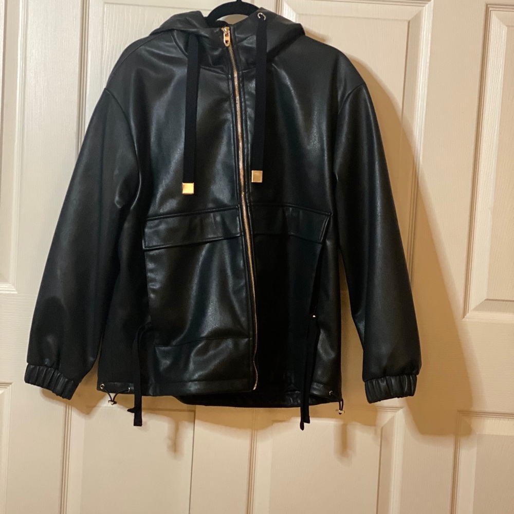 ZARA Faux leather parka